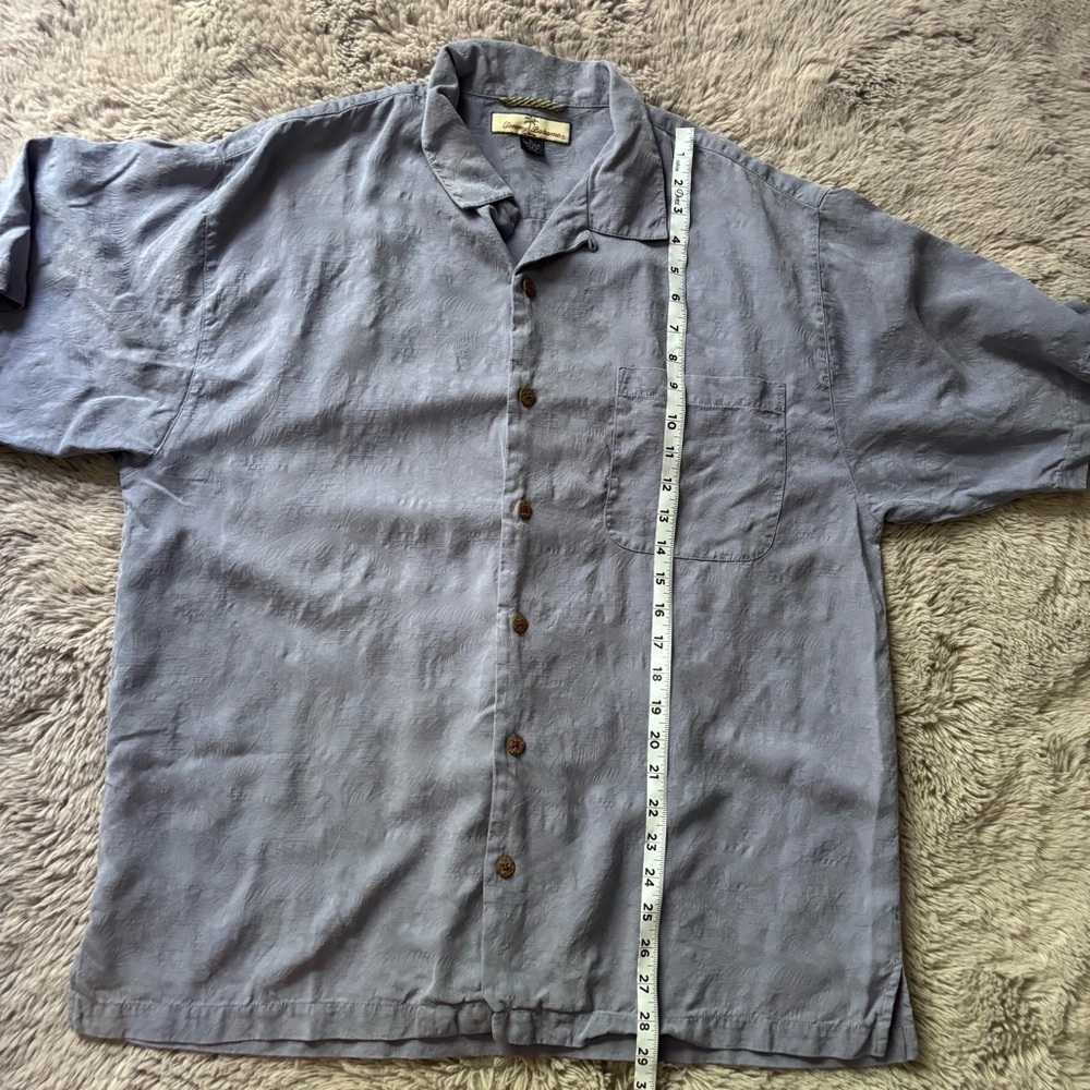 ⭐️⭐️⭐️Men’s Tommy Bahama 100% Silk Relax shirt Hawaiian Blue size Large - Picture 8 of 12